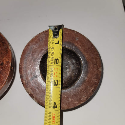 3 PIECE set handmade clay smudge pots incense bowl Candle holders MCM Vessel