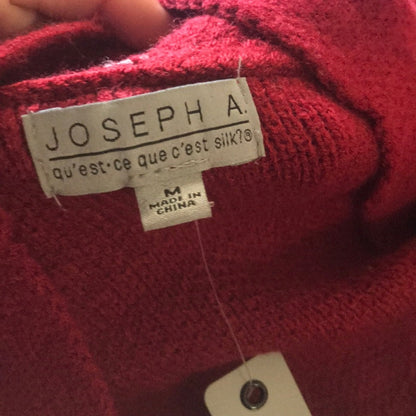 Joseph A Red Textured Open Cardigan Size Medium