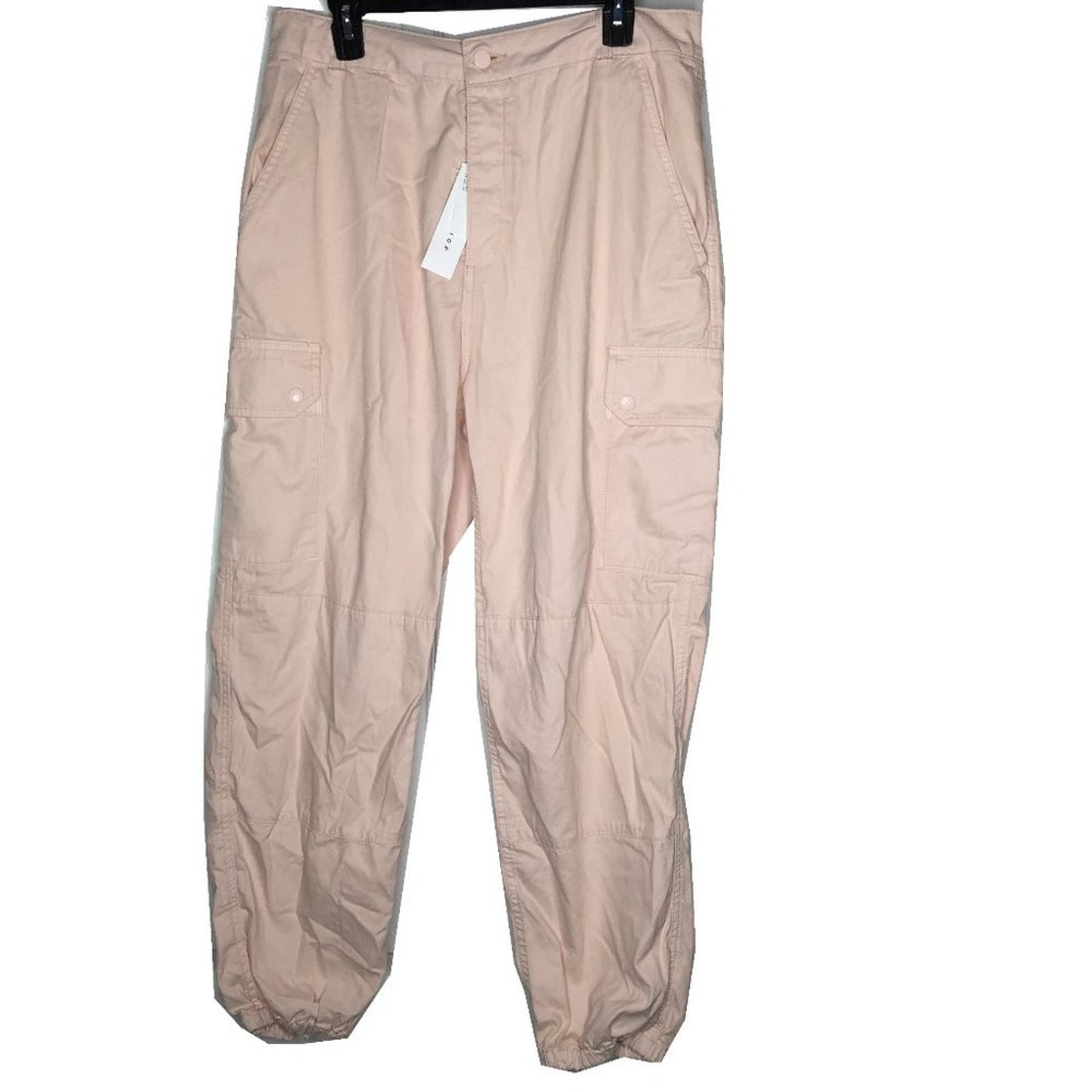 TOPSHOP NWT Terry Cuff Trouser Button Fly High Rise Pants PARACHUTE style baggie