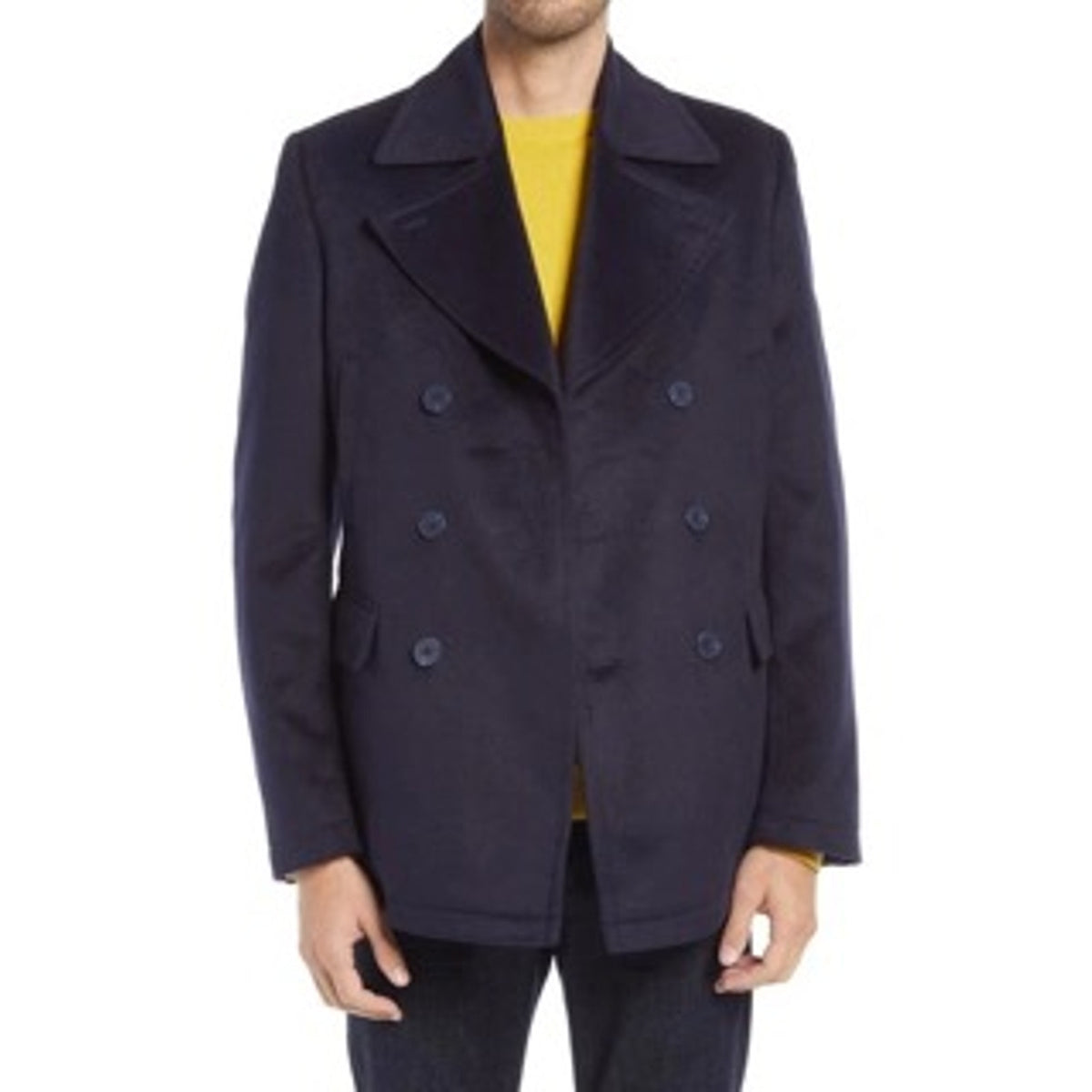 Nordstrom NWT Double Breasted Peacoat Navy Size XL