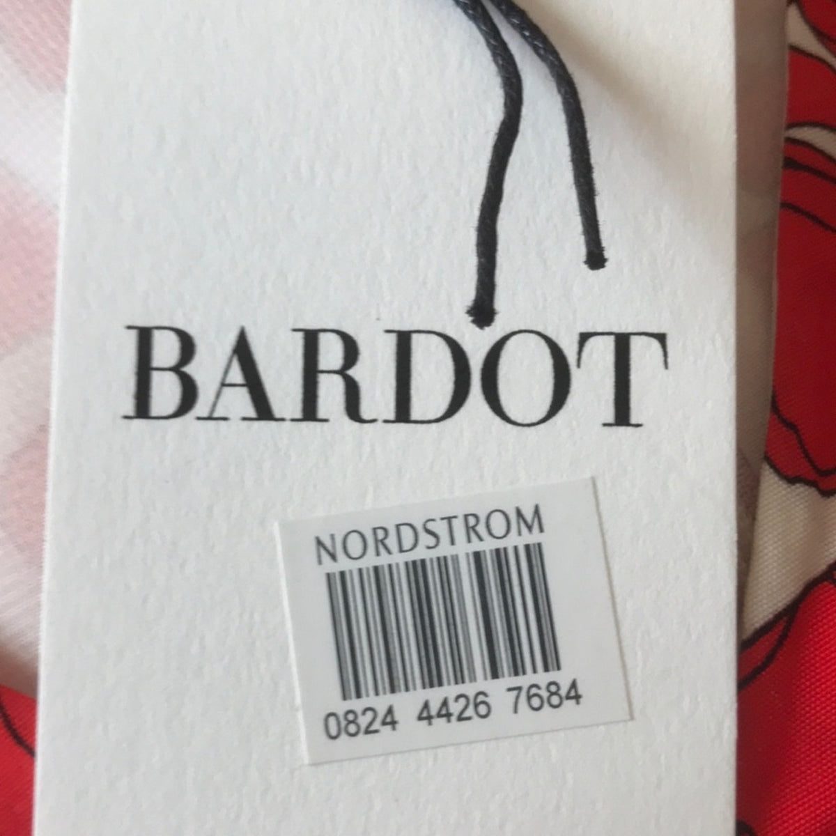 Bardot Sz 12 Red/White Fiesta Floral Faux Wrap Ruffle Short Sleeve Casual Dress