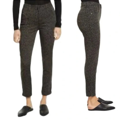 Wit & Wisdom Ab-Solution High Rise Ankle Skimmer Jeans Sz 0 in Brown Leopard NWT