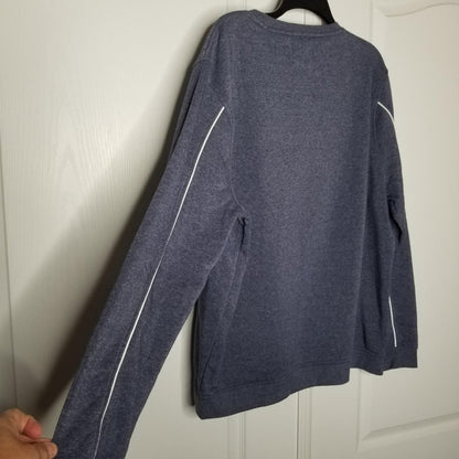 NWT Public Opinion Blue Crew Neck Sweatshirt Front Yoke XL
