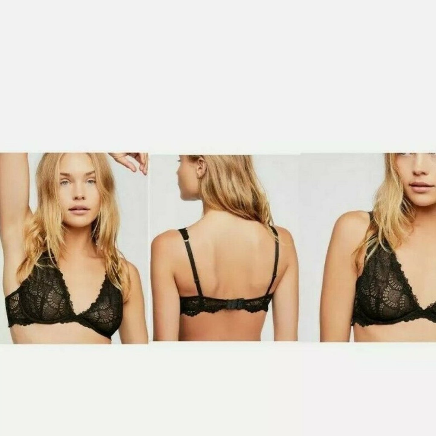 NWT Free People Lace Plunge Underwire Bra 34B