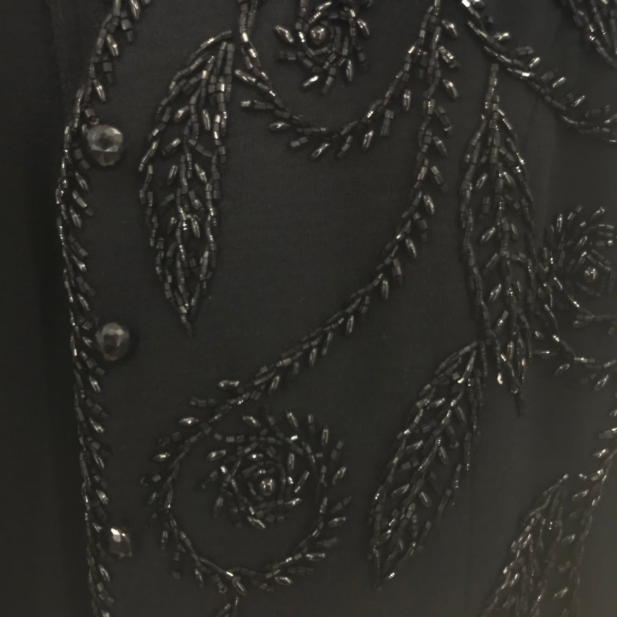 Liz Claiborne Women's Sequin Sleeveless Front Button Vest Black Size Medium NWT