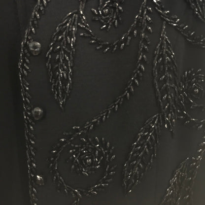 Liz Claiborne Women's Sequin Sleeveless Front Button Vest Black Size Medium NWT