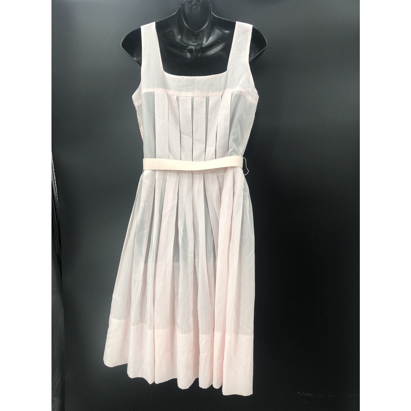 Palm Fashions Vintage 1960's Pleated Sun Dress Pink Small Lightweight