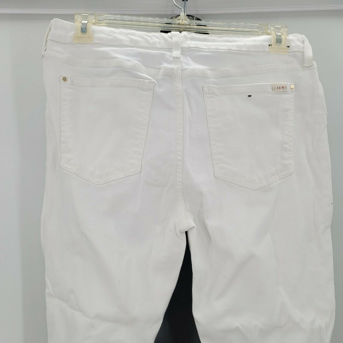 Jen 7 by 7 for All Mankind Slim Straight Jeans Mid Rise Button & Zip Fly SZ 12