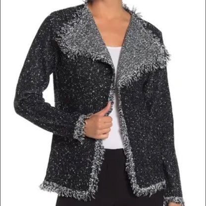Max Studio NEW Marled Knit Sweater Jacket Size Small