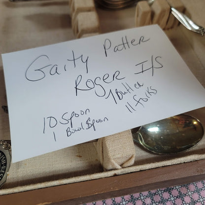 Gaity Pattern WM Roger International Silverplate Mixed LOT 28 pcs with box MCM