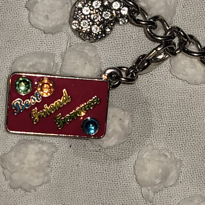 Disney 4pc charm bracelet Necklace Mermaid Eeyore BFF Mickey 18" silver colors