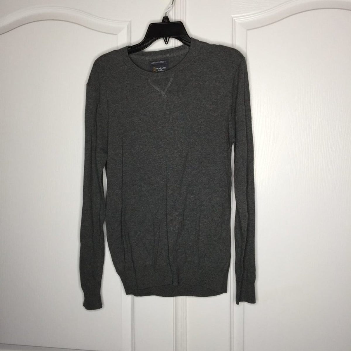 WALLIN & BROS Classic Crew Neck Pullover Sweater Long Sleeve Ribbed Cuffs Small
