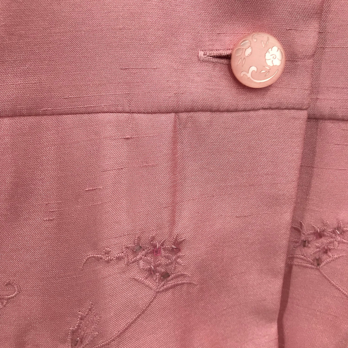 Sag Harbor 2 Pc Set Button Front Jacket Sheath Dress Back Zip Pink 12P Career