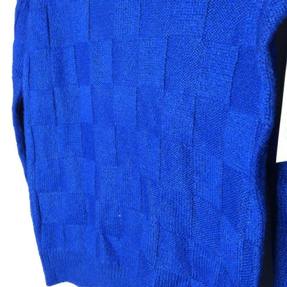 ABOUND Knit Pullover Long Sweater Blue Basket Weave Stitch XX Small High Neck