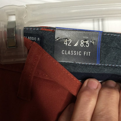 Nautica Classic Fit Deck Shorts Stretch Rusty Size 42 Waist Inseam 8.5 New