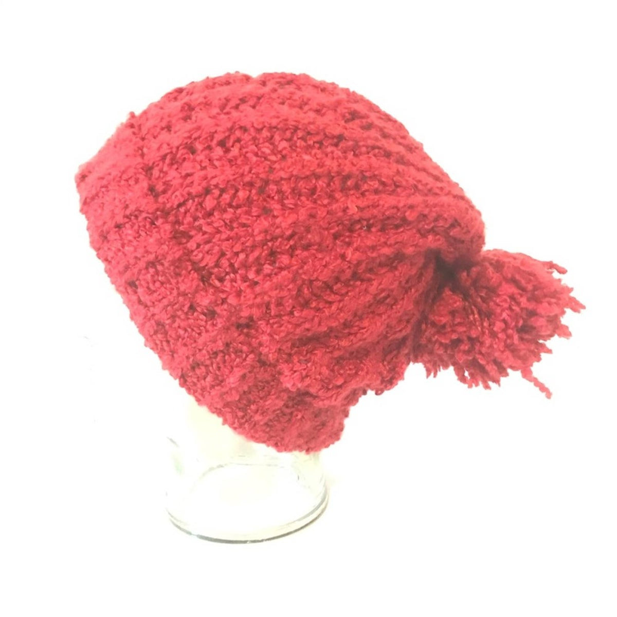 Marcus Adler Red Knit Pom Pom Winter Beanie NEW