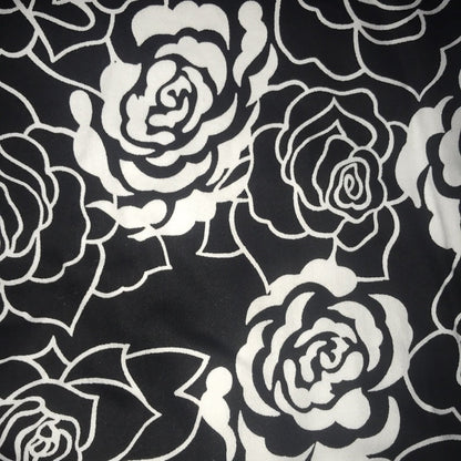 Hearts & Roses NEW Black White Roses Swing Dress Size 12 Fit Flare Pinup Style