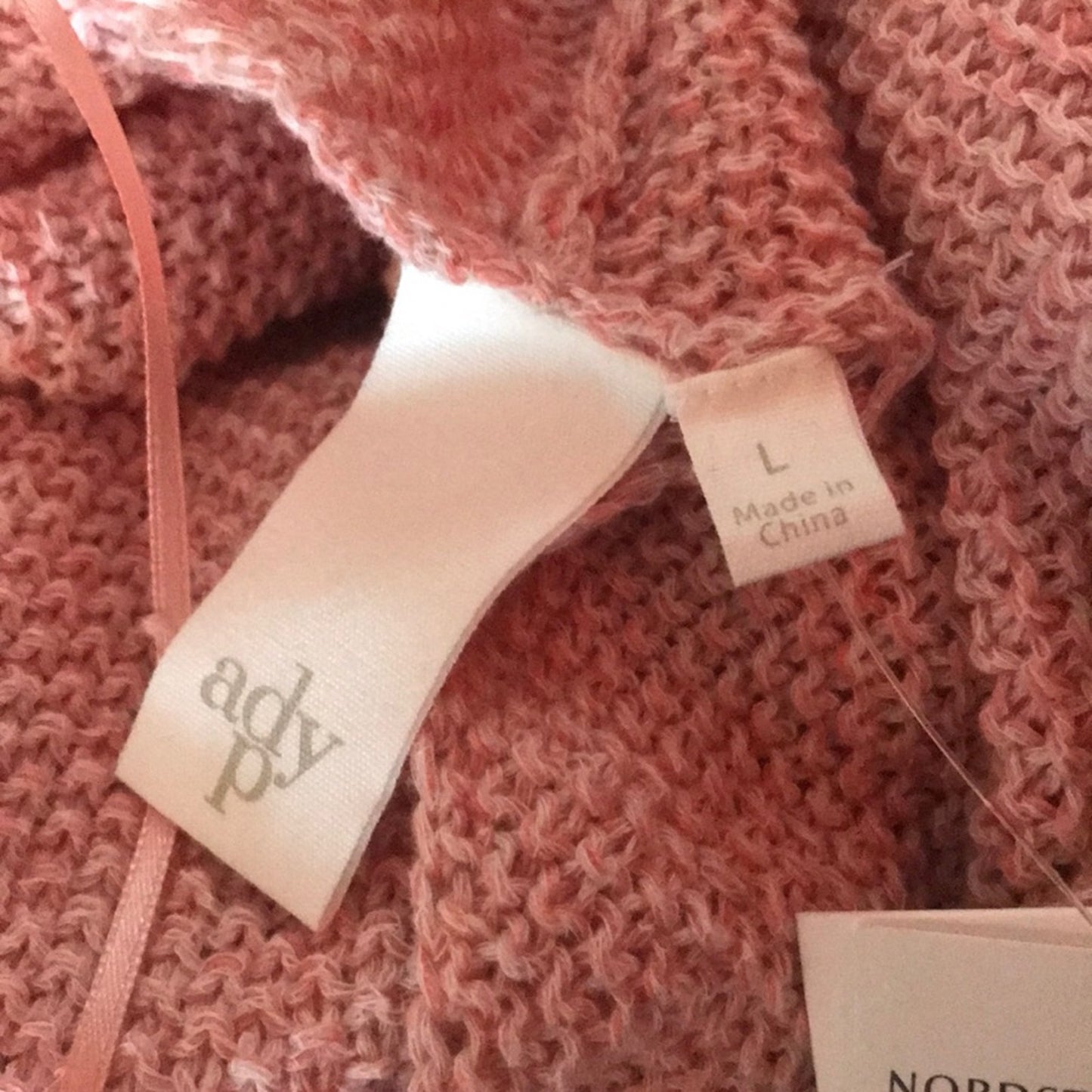 Ady P Marled Dolman Sleeve Rose Pink Sweater Size Large