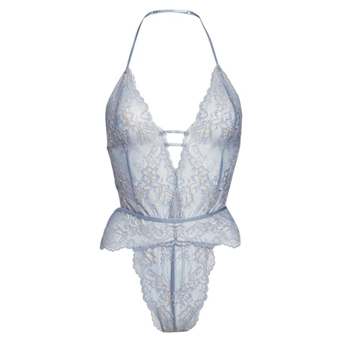 In Bloom By Jonquil NWT Floral Lace Teddy Starfall Blue Size Large