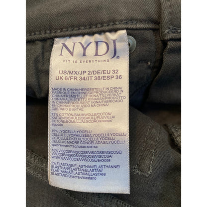NYDJ Women's Jeans Marilyn Straight Leg Size 2 Vintage Pewter Gray NWT