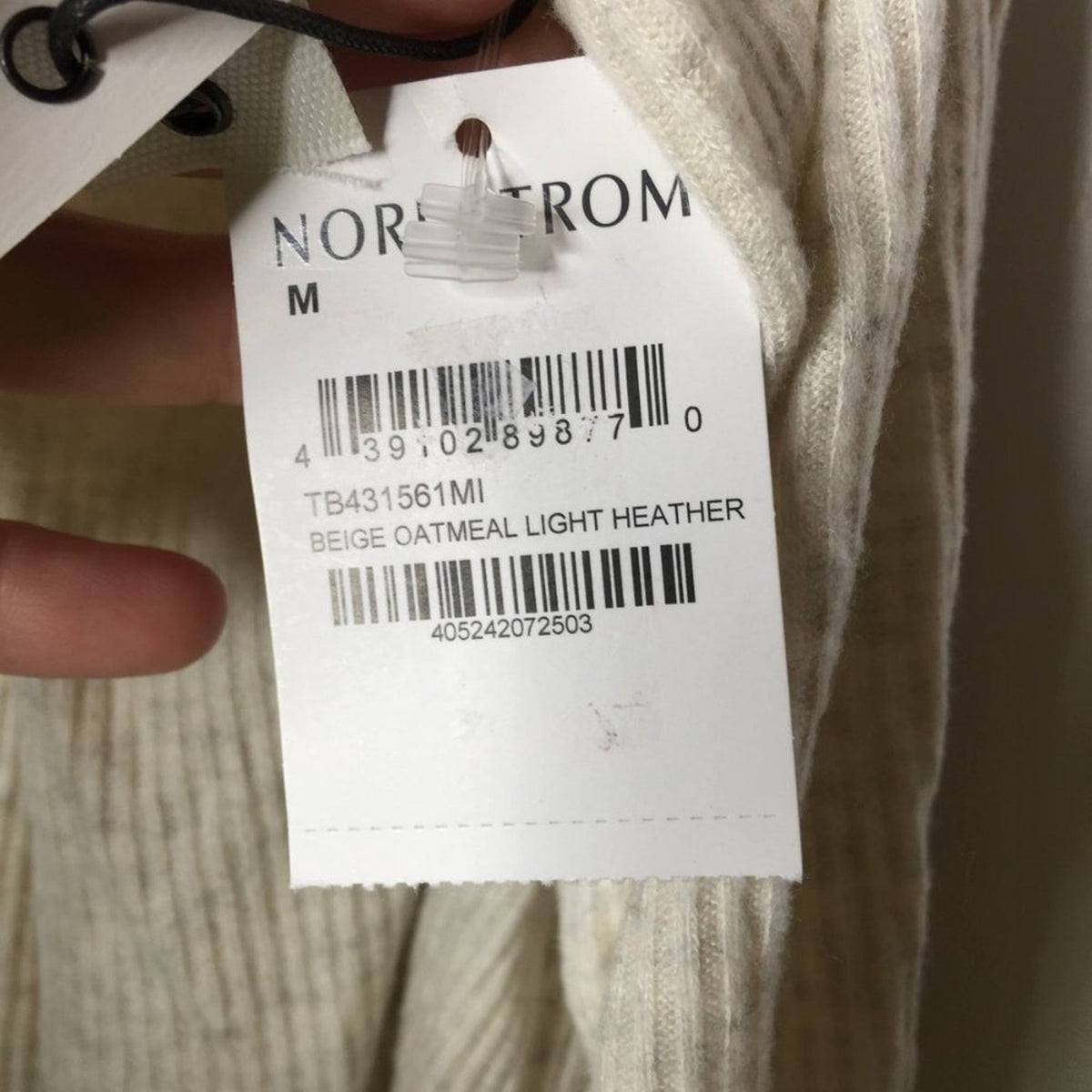 Treasure & Bond Open Front Cardigan Sweater Ribbed Cozy Beige Oatmeal Medium NEW