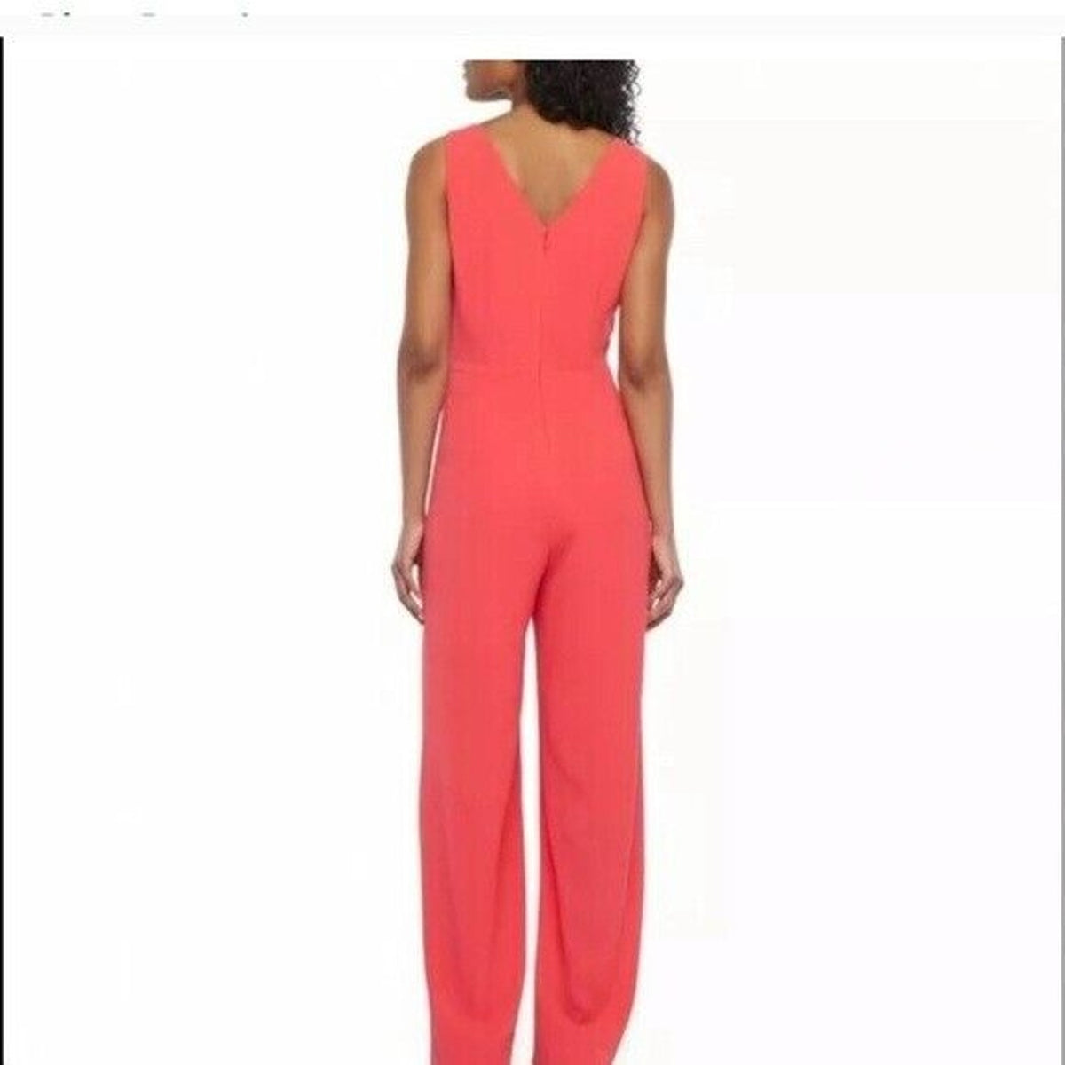 London Style Collection Sleeveless V neck Jumpsuit Sz 18 Passion Tie Dye Red NWT
