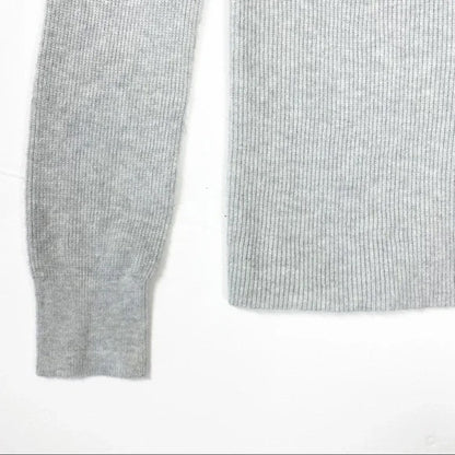Leith Off Shoulder Stretchy Soft Rib Knit Sweater Sz XL/Extra Large Grey NWT