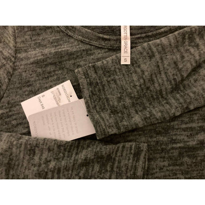 Forgotten Grace Women's Brushed Hacci Pullover Tunic Top Small Hunter Green NWT