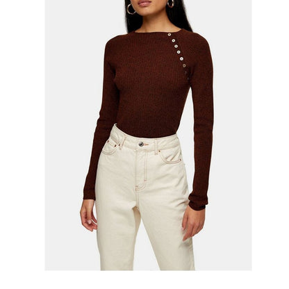 Topshop NWT Brown Pullover Sweater Super Soft US 8-10