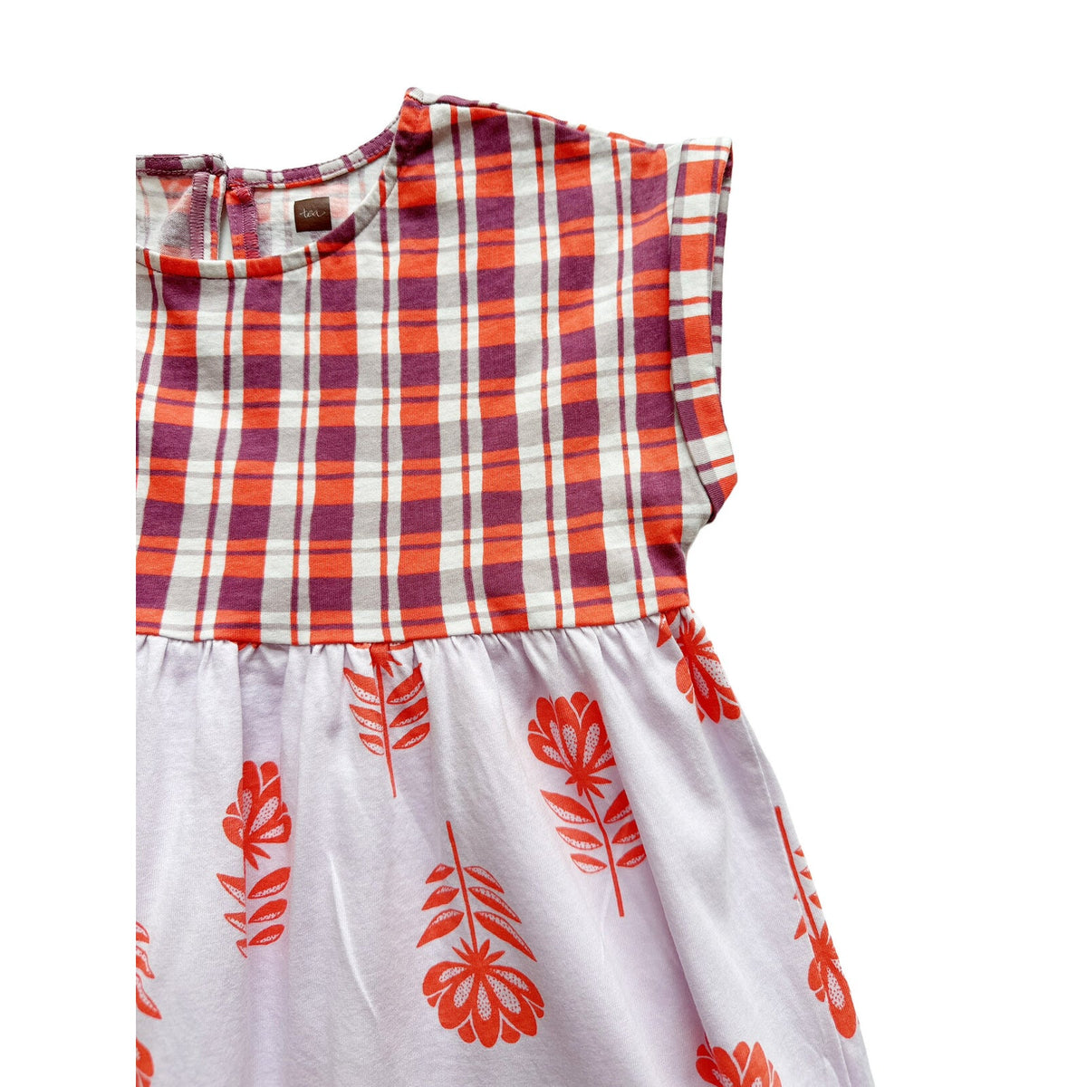 Tea NWT Children’s Floral Plaid Stacked Dress Size 2