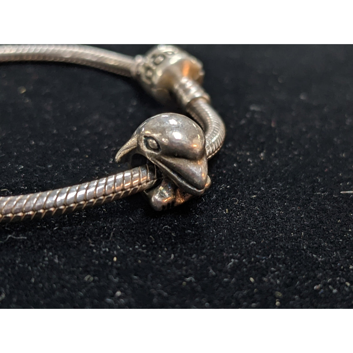 Pandora Moments 925 Sterling Silver ALE Dolphin Ocean Marine Bead Bracelet Charm