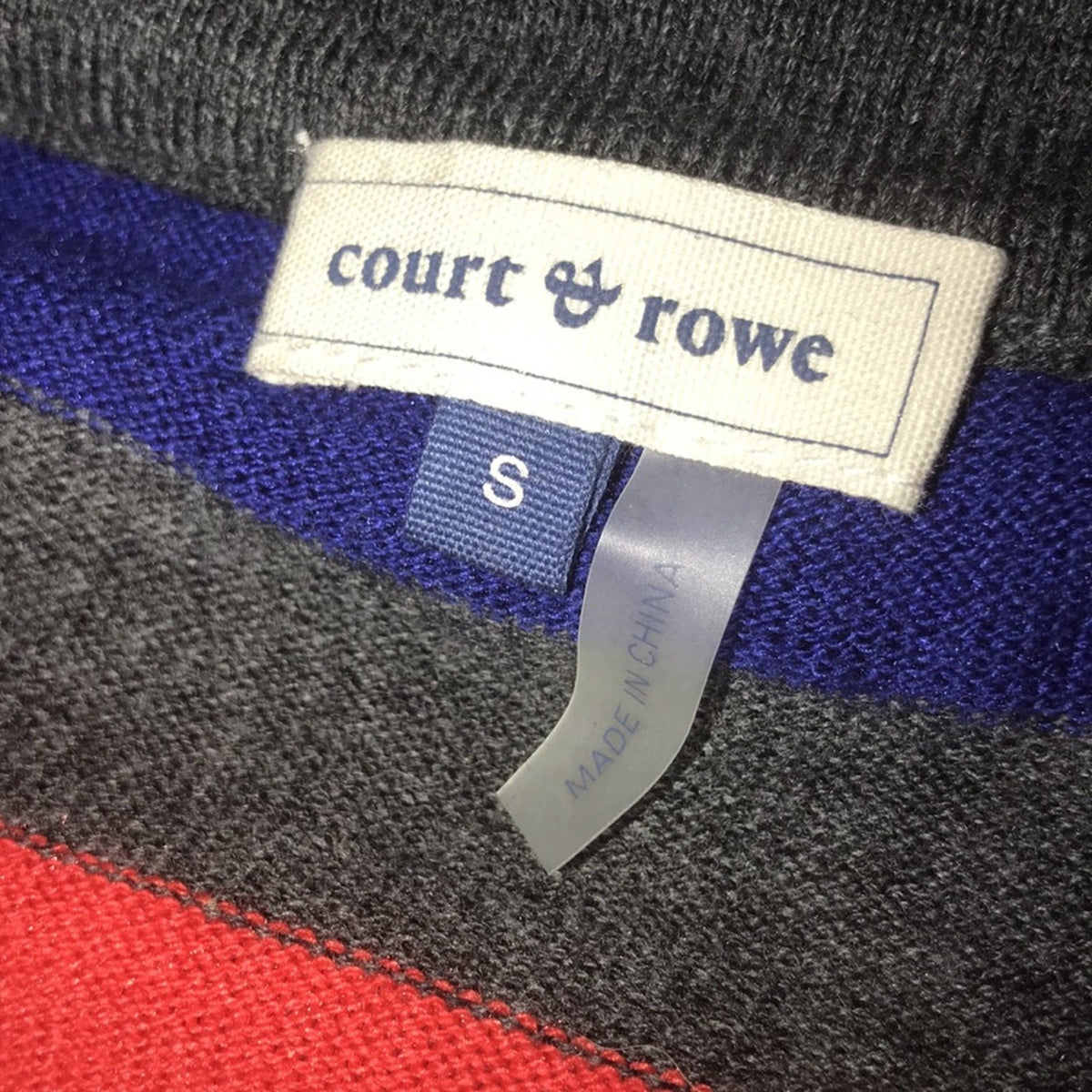 Court & Rowe NWT Metallic Striped Pullover Long Sleeve Sweater Size Small