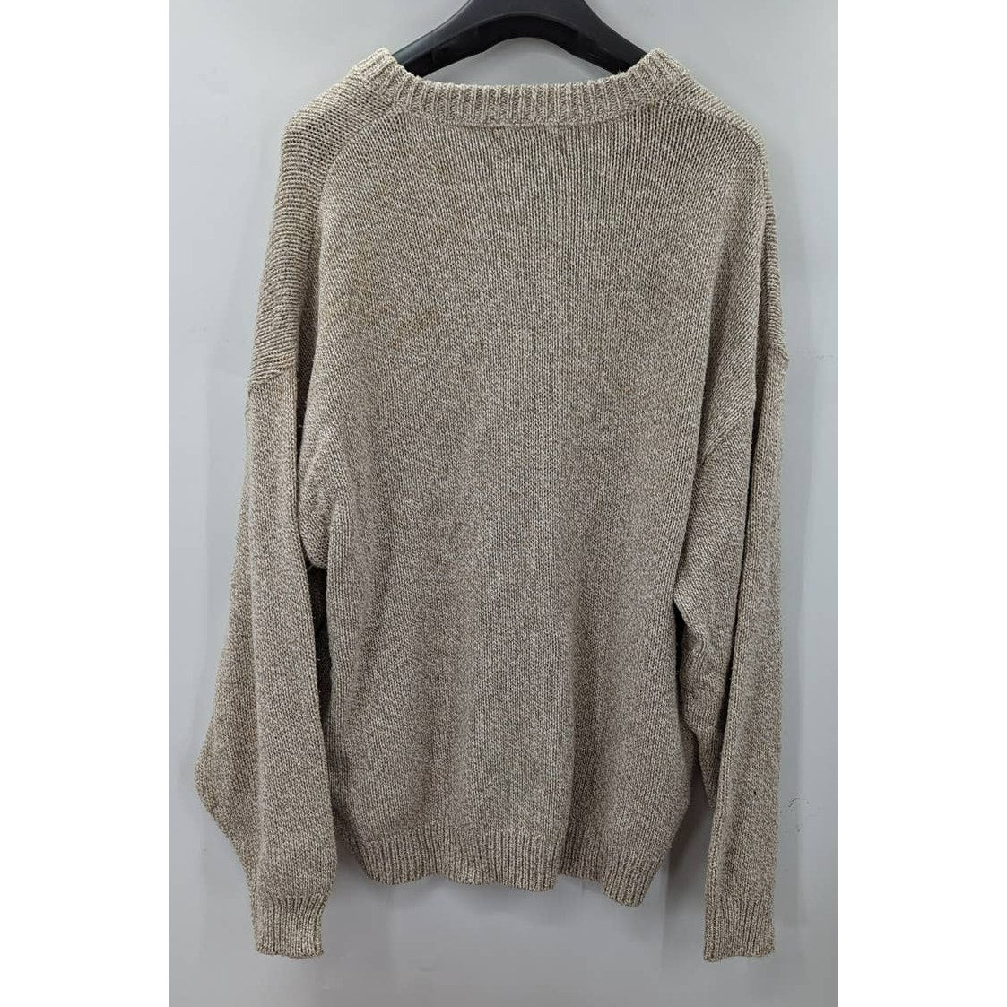 Roundtree & Yorke Authentic Outfitters Tan Knit Sweater Extra Large XL V Neck