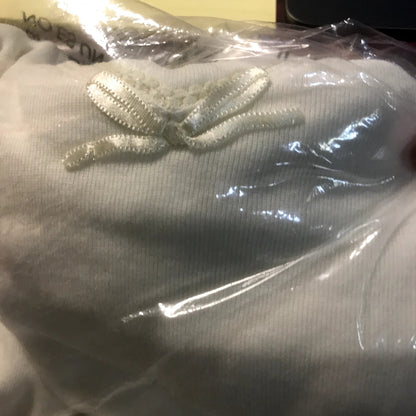 BP. NWT Lettuce Edge Long Sleeve T-shirt In Ivory Size Large casual travel layer