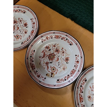 LOT OF3 Wedgwood Kashmar Bread and Butter Plate Red Brown Floral