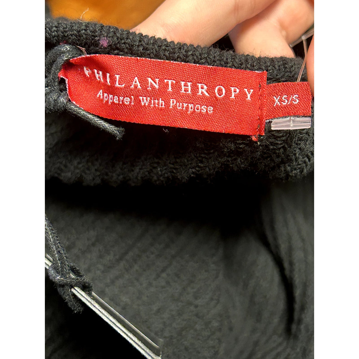 Philanthropy NTW Black Knit Sweater Crop Cardigan Size XS/S