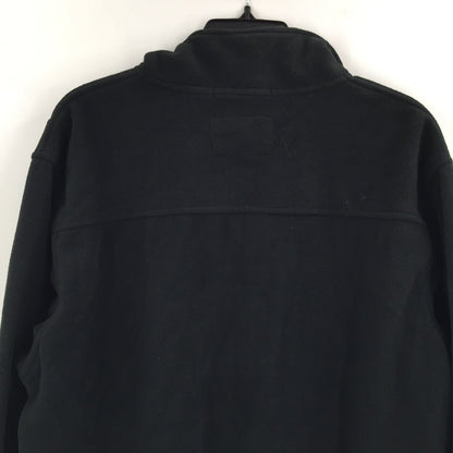 Vintage 1946 Partial Zip Fleece Knit Pullover Sweater Long Sleeve Black X-Large