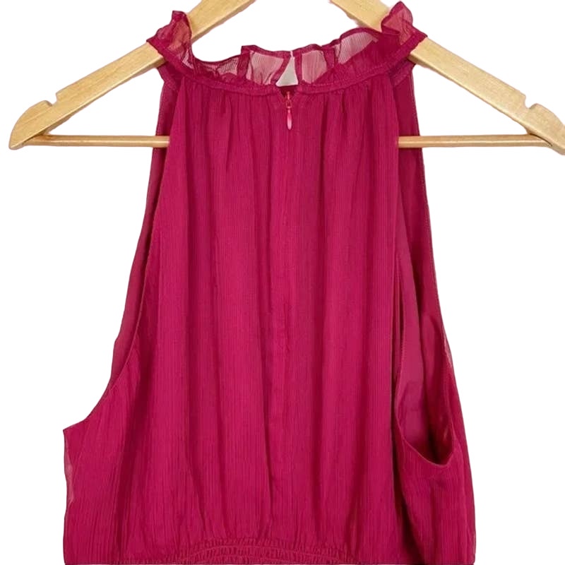 Chelsea28 Cutaway Shoulder Mini Dress XL/Extra Large Pink Cerise/Cherry Red NEW