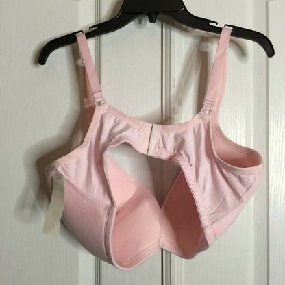 Fruit Loom Fiber Filled Wire free  Soft cup Bra 44 DD NEW Pink heavy duty soft