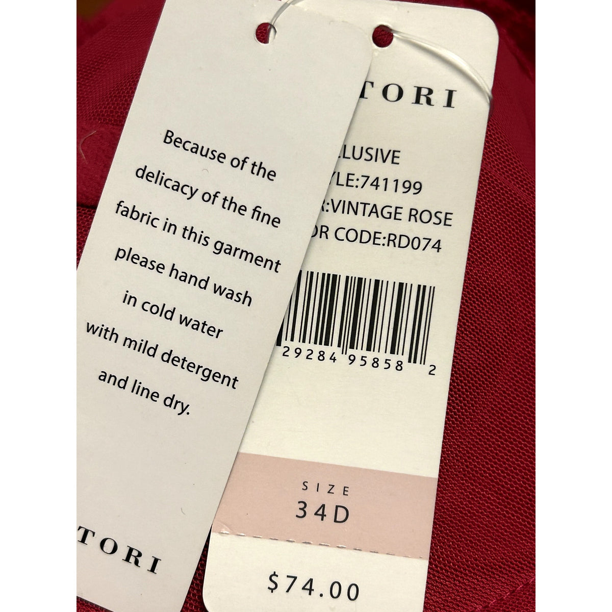 Natori NWT Vintage Rose Pink Elusive Full Fit Contour Underwire Bra 34D