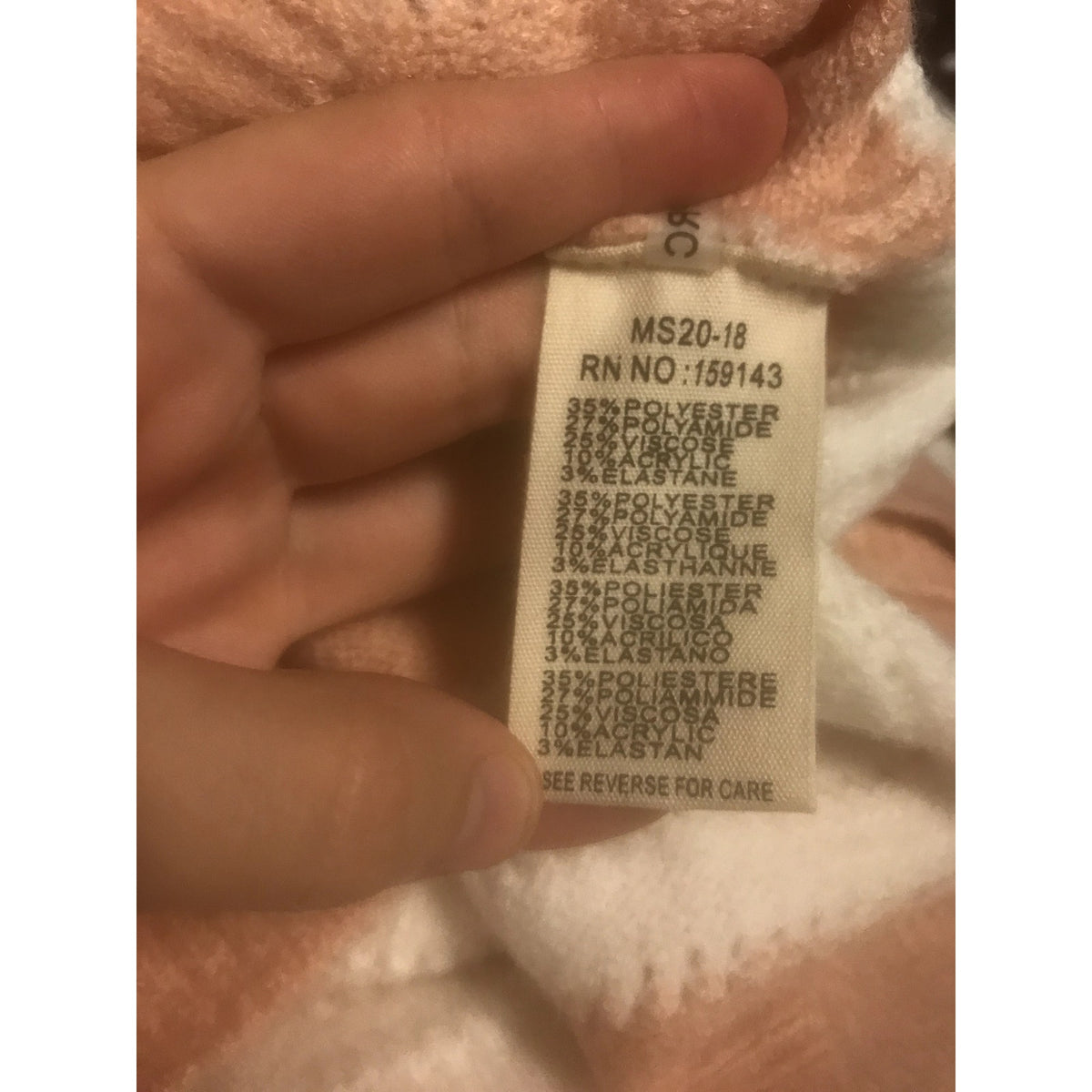 FRNCH Paris Nadiege Oversized crop Knit Striped Light Pink/White Sweater M/L
