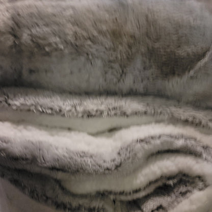 swift home  3-Piece Grey Faux Fur Reverse  Sherpa King/Cal Comforter Set
