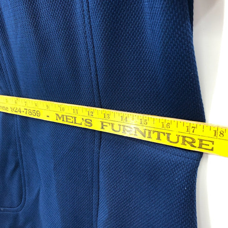 Roberta Lee Original VINTAGE 2 Pc Set Dress w/ Coat Royal Blue 1970's Polyester