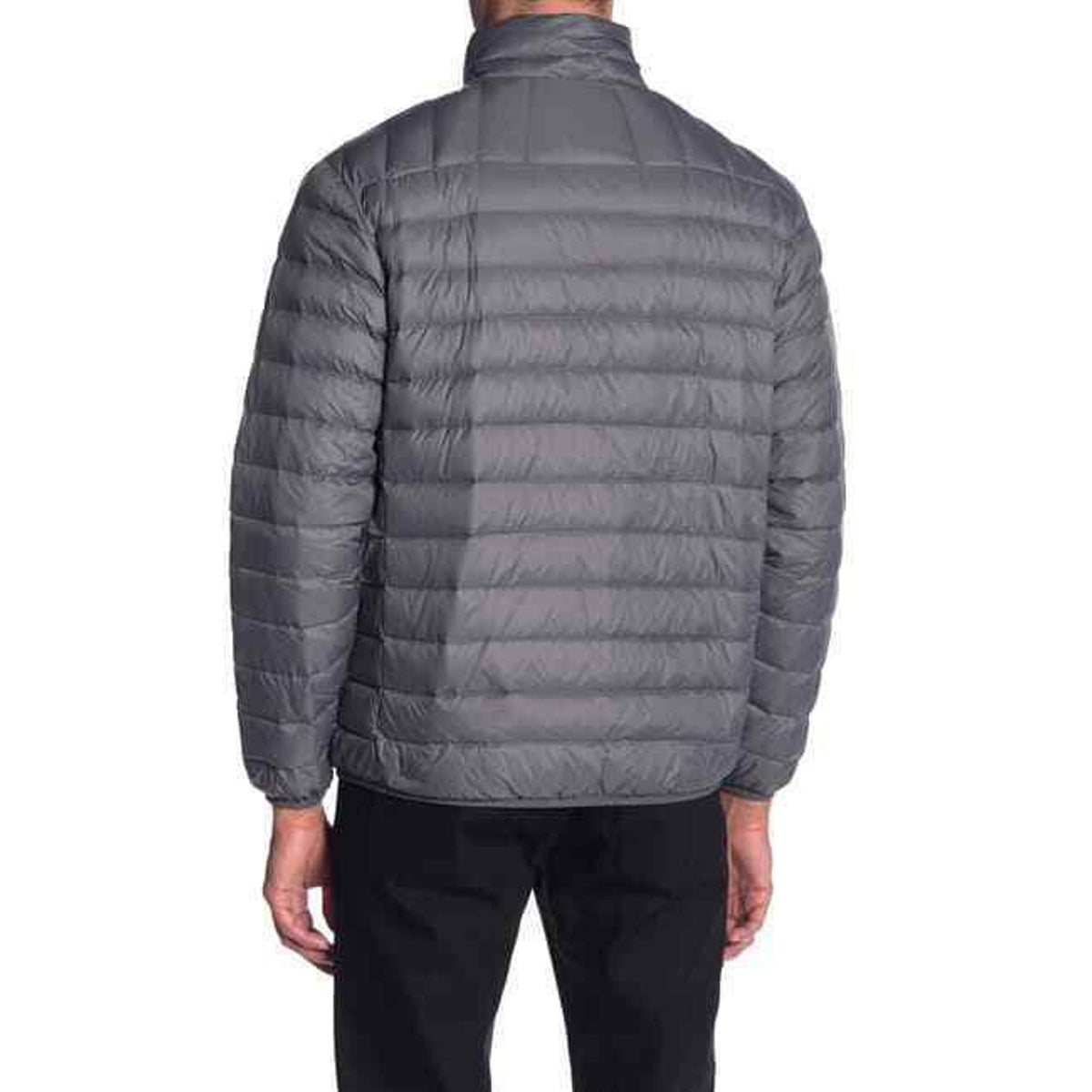 Hawke & Co. Quilted Packable Nylon Jacket Stand-Up Collar Gray Size XXL