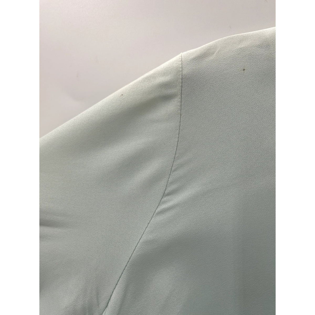Vintage Sheer Jodel Side Zip Blue Short Sleeve Cropped Round Neck Top