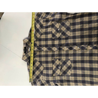 Holt Western Wear Shirt MEDIUM Pearl Snaps Rodeo Plaid Cowboy Vintage