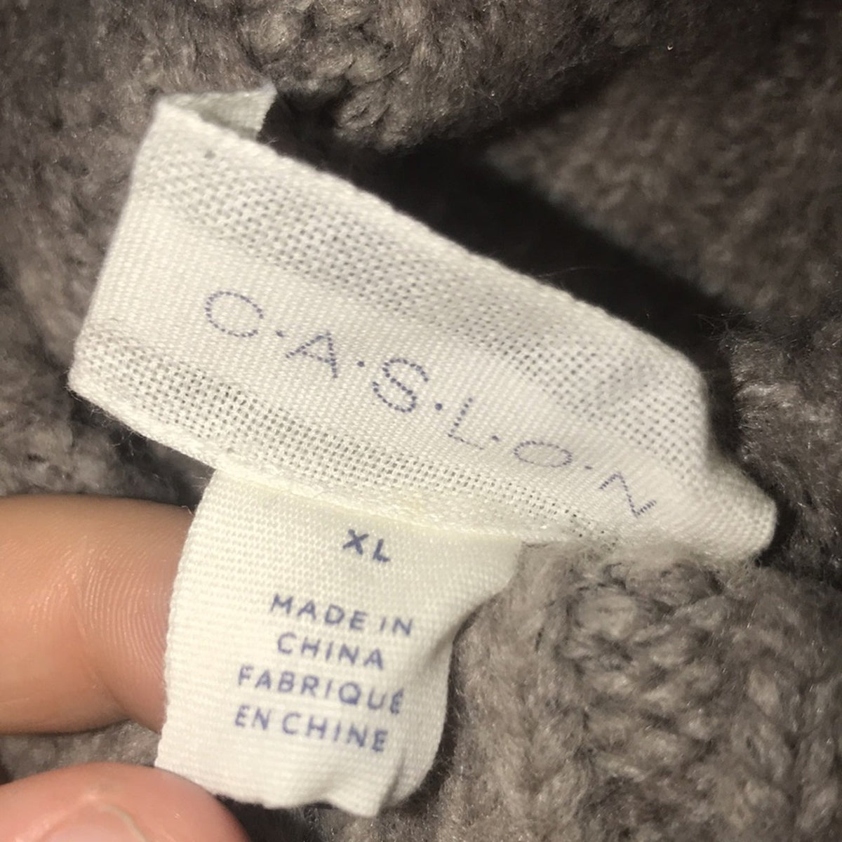 Caslon NWT Taupe Chunky Cable Knit Turtleneck Sweater Size XLarge