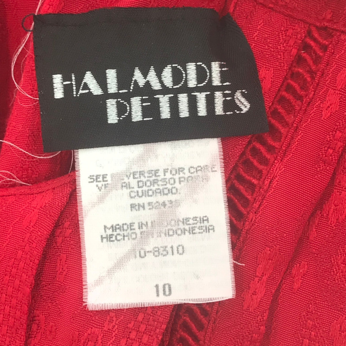 Halmode Petites Long Sleeve Modesty Midi Dress Back Button  Zip Red 10