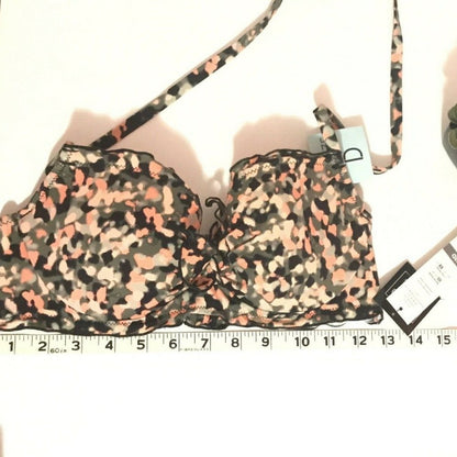 Sundazed Ava Ruffled Underwire Bow Bikini Top NEW Size 32D
