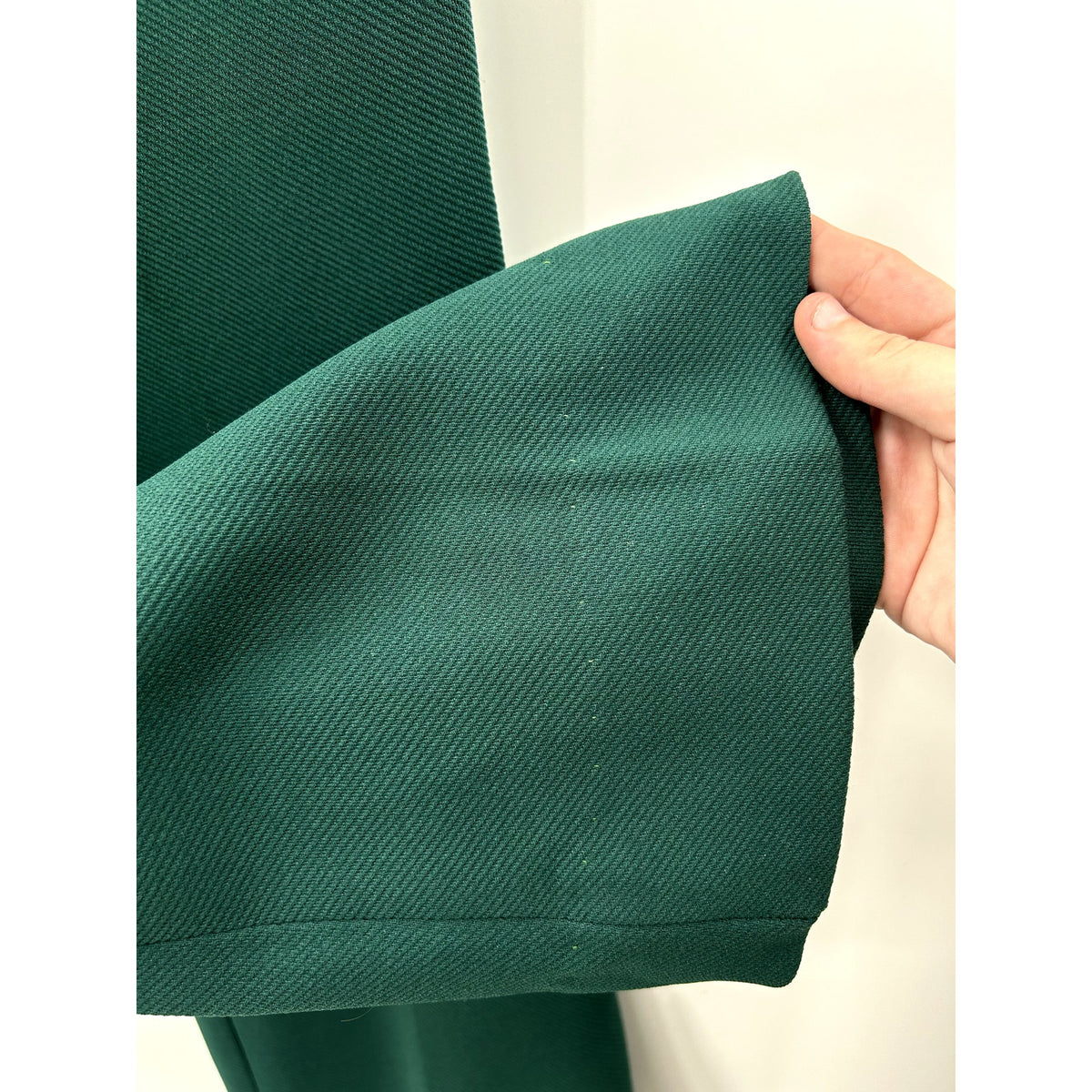 Vintage Polyester Slacks Trousers Forrest Green Dress Pant Straight Leg W33"